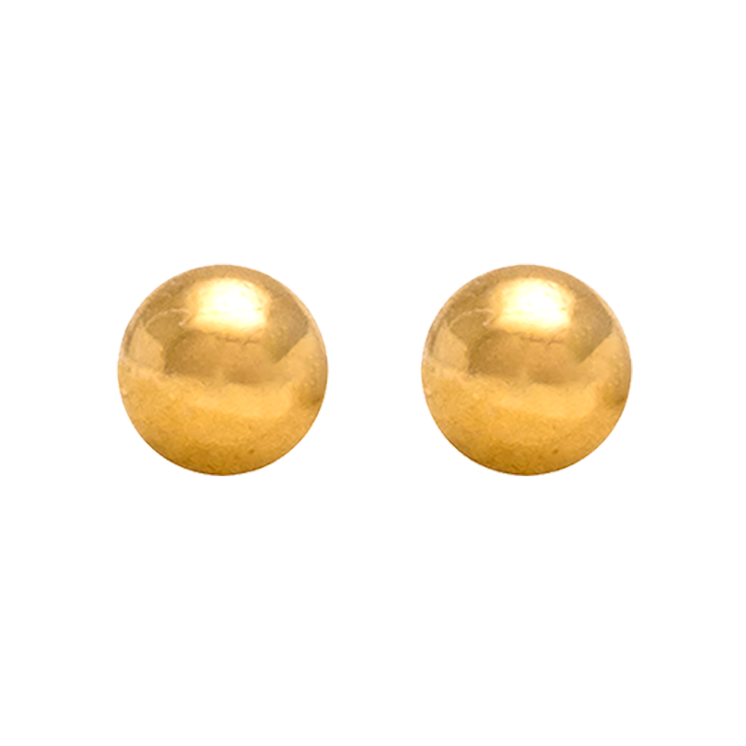 4MM Ball 24K Pure Gold Plated Ear Studs