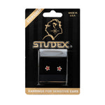 Load image into Gallery viewer, Daisy Ab/Oct Rose 24K Pure Gold Plated Ear Studs
