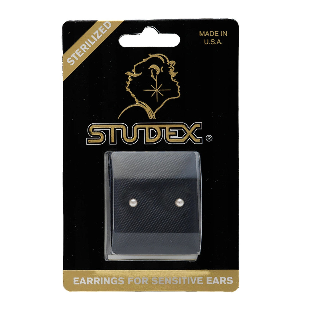 4MM White Pearl 24K Pure Gold Plated Ear Studs
