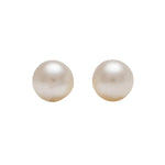 Load image into Gallery viewer, 5MM White Pearl 24K Pure Gold Plated Ear Studs

