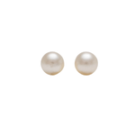 Load image into Gallery viewer, 6MM White Pearl 24K Pure Gold Plated Ear Studs
