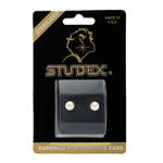 Load image into Gallery viewer, 6MM White Pearl 24K Pure Gold Plated Ear Studs
