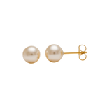 Load image into Gallery viewer, 7MM White Pearl 24K Pure Gold Plated Ear Studs
