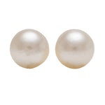 Load image into Gallery viewer, 10MM White Pearl 24K Pure Gold Plated Ear Studs
