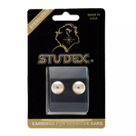 Load image into Gallery viewer, 10MM White Pearl 24K Pure Gold Plated Ear Studs
