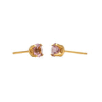 Load image into Gallery viewer, 5MM June Alexandrite 24K Pure Gold Plated Ear Studs
