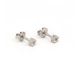 Load image into Gallery viewer, 4MM April Ð Crystal Birthstone Allergy-free Stainless Steel Ear Studs
