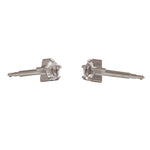 Load image into Gallery viewer, 4MM April Ð Crystal Birthstone Allergy-free Stainless Steel Ear Studs
