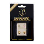 Load image into Gallery viewer, 4MM Rainbow Crystal 24K Pure Gold Plated Ear Stud

