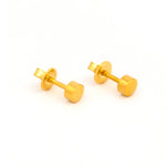 Load image into Gallery viewer, 4MM Traditional Ball 24K Pure Gold Plated Ear Studs
