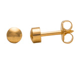 Load image into Gallery viewer, 4MM Traditional Ball 24K Pure Gold Plated Ear Studs
