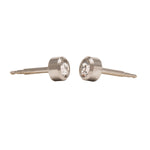 Load image into Gallery viewer, 4MM April Ð Crystal Bezel Allergy-free Stainless Steel Ear Studs
