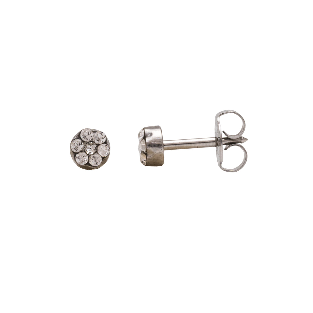 Daisy Apr Crystal Allergy-Free Stainless Steel Ear Stud