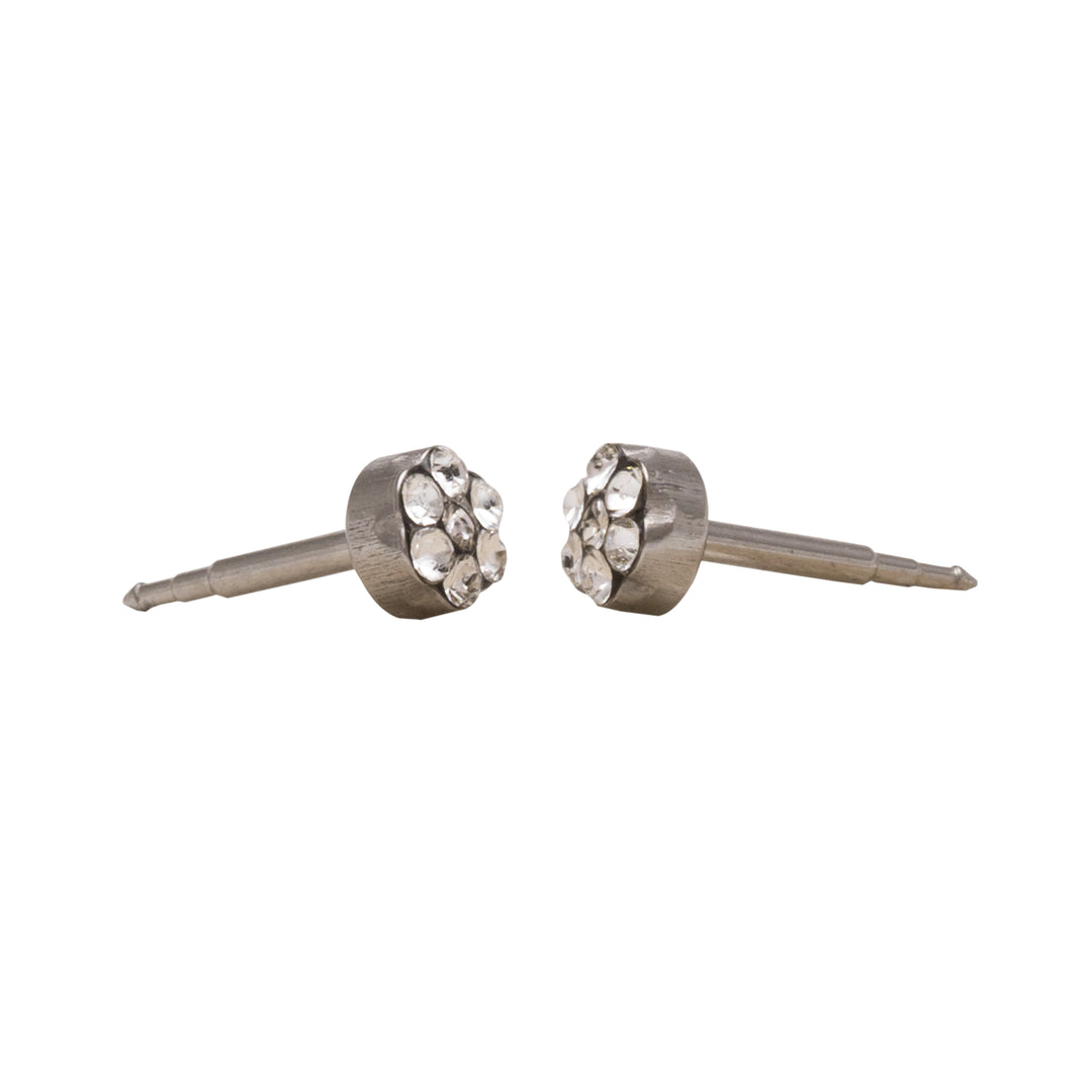 Daisy Apr Crystal Allergy-Free Stainless Steel Ear Stud