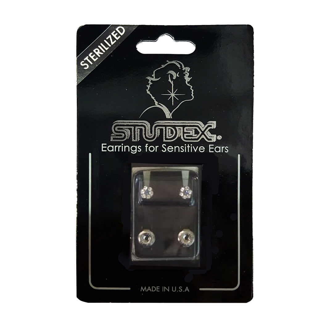 Daisy Apr Crystal September Sapphire Allergy-Free Stainless Steel Ear Stud