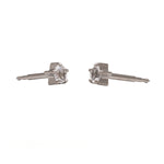Load image into Gallery viewer, 2MM April Ð Crystal Birthstone Allergy-free Stainless Steel Ear Studs
