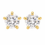 تحميل الصورة إلى عارض المعرض، 4MM Cubic Zirconia 24K Pure Gold Plated Ear Studs