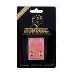 Load image into Gallery viewer, 2MM March Ð Aquamarine Birthstone Bezel 24K Pure Gold Plated Ear Studs
