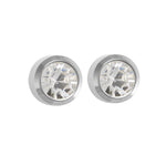 Load image into Gallery viewer, 2MM April Ð Crystal Bezel Allergy-free Stainless Steel Ear Studs
