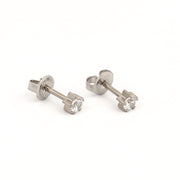3MM Cubic Zirconia Allergy-Free Stainless steel Ear Stud