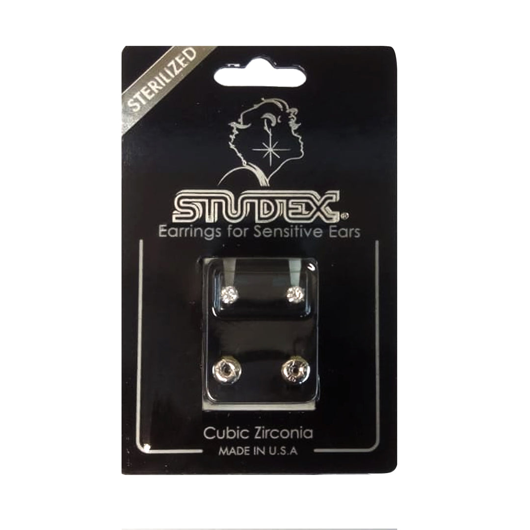 3MM Cubic Zirconia Allergy-Free Stainless steel Ear Stud