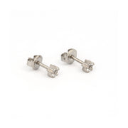 3MM April Ð Crystal Birthstone Allergy-free Stainless Steel Ear Studs