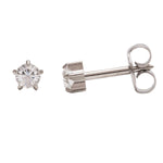 Load image into Gallery viewer, 3MM April Ð Crystal Birthstone Allergy-free Stainless Steel Ear Studs
