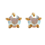 Load image into Gallery viewer, 3MM Rainbow Crystal 24K Pure Gold Plated Ear Stud  (Copy)
