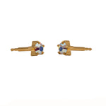 Load image into Gallery viewer, 3MM Rainbow Crystal 24K Pure Gold Plated Ear Stud  (Copy)
