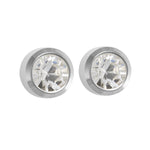 Load image into Gallery viewer, 3MM April Ð Crystal Bezel Allergy-free Stainless Steel Ear Studs
