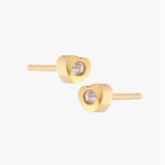 تحميل الصورة إلى عارض المعرض، 3MM Heart-Lite With Crystal 24K Pure Gold Plated Ear Studs
