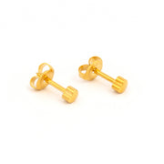 3MM Heart 24K Pure Gold Plated Ear Studs
