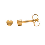 Load image into Gallery viewer, 3MM Heart 24K Pure Gold Plated Ear Studs
