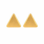 تحميل الصورة إلى عارض المعرض، 3MM Triangle 24K Pure Gold Plated Ear Studs