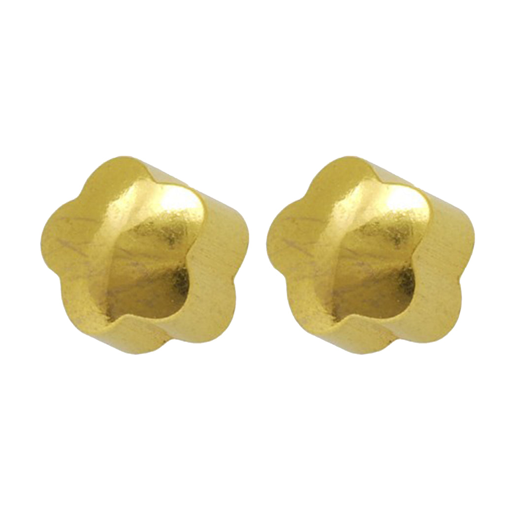 3MM Flower 24K Pure Gold Plated Ear Studs