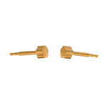 Load image into Gallery viewer, 3MM Flower 24K Pure Gold Plated Ear Studs
