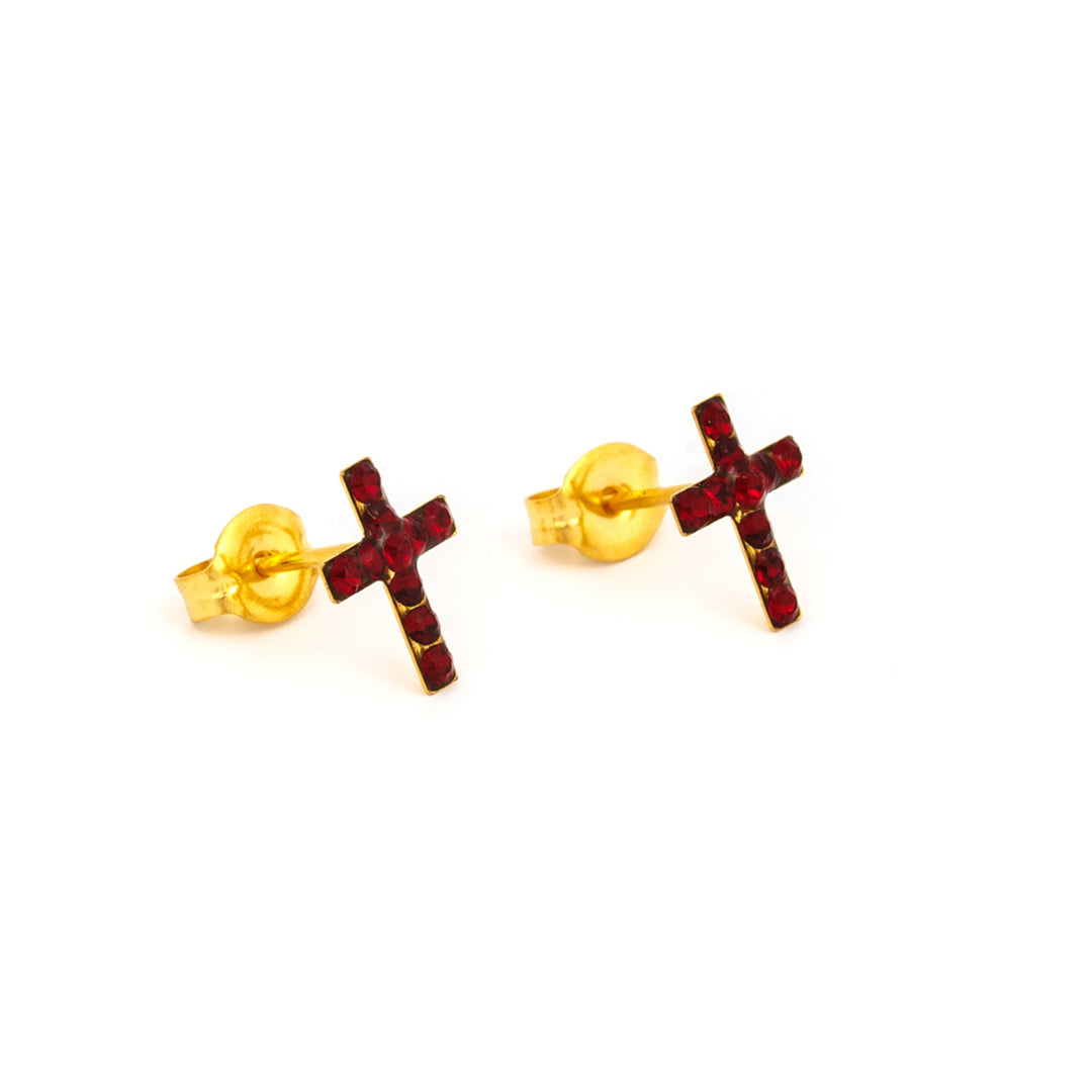 Crosses Siam 24K Pure Gold Plated Ear Studs