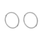 Load image into Gallery viewer, Smooth Hinged Hoops Allergy-free Stainless Steel Earrings
