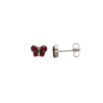 Load image into Gallery viewer, January Garnet Butterfly Shape Allergy-Free Stainless Steel Ear Studs
