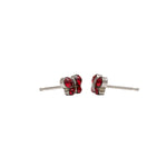 Load image into Gallery viewer, January Garnet Butterfly Shape Allergy-Free Stainless Steel Ear Studs
