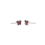 Load image into Gallery viewer, February Amethyst Butterfly Shape Allergy-Free Stainless Steel Ear Studs
