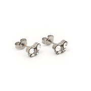 April Crystal Butterfly Shape Allergy-Free Stainless Steel Ear Studs