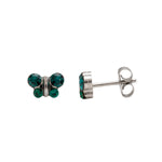 Load image into Gallery viewer, May Emerald Butterfly Shape Allergy-Free Stainless Steel Ear Studs
