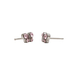 Load image into Gallery viewer, Light Amethyst Butterfly Shape Allergy-Free Stainless Steel Ear Studs
