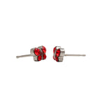 Load image into Gallery viewer, July Ruby Butterfly Shape Allergy-Free Stainless Steel Ear Studs
