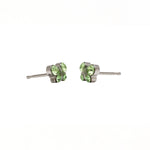 Load image into Gallery viewer, August Peridot Butterfly Shape Allergy-Free Stainless Steel Ear Studs
