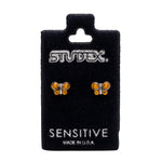 Load image into Gallery viewer, November Topaz Butterfly Shape Allergy-Free Stainless Steel Ear Studs

