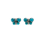 Load image into Gallery viewer, December Blue Zircon Butterfly Shape Allergy-Free Stainless Steel Ear Studs
