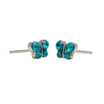 Load image into Gallery viewer, December Blue Zircon Butterfly Shape Allergy-Free Stainless Steel Ear Studs
