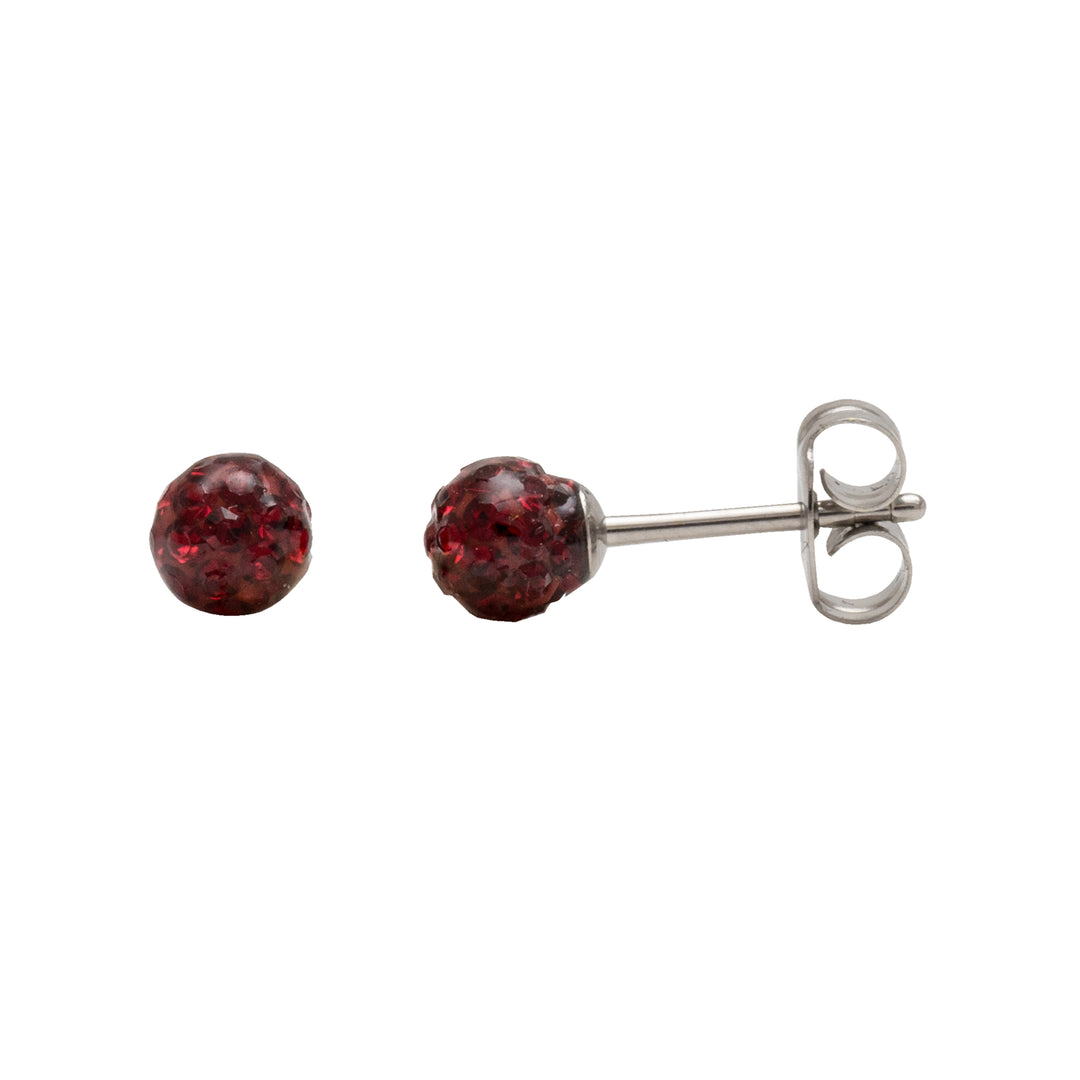 4.5MM Fireball - Siam Allergy-Free Stainless Steel Ear Studs